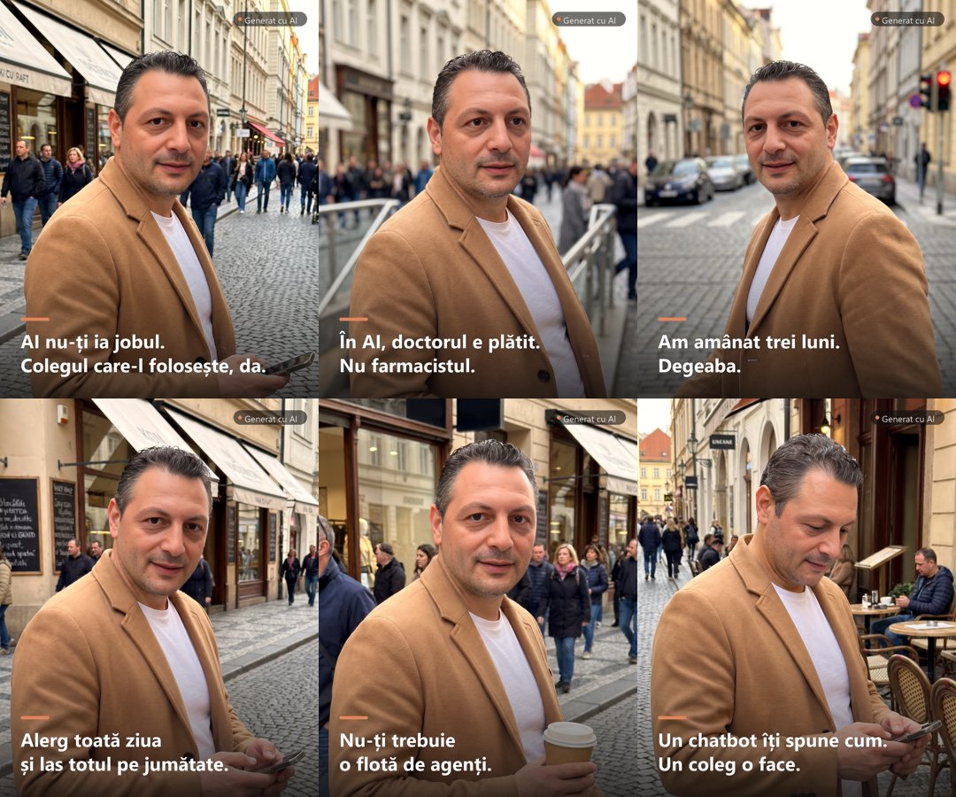 Six LinkedIn posts with AI-generated visuals